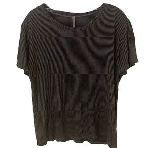 Emma & Sam LF Soft Grey and Black Striped T-Shirt